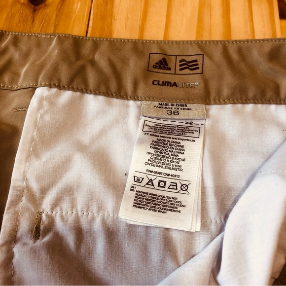 Adidas Mens Shorts 36 Golf Tan 10" Inseam Athletic Workout ClimaLite - Picture 4 of 9